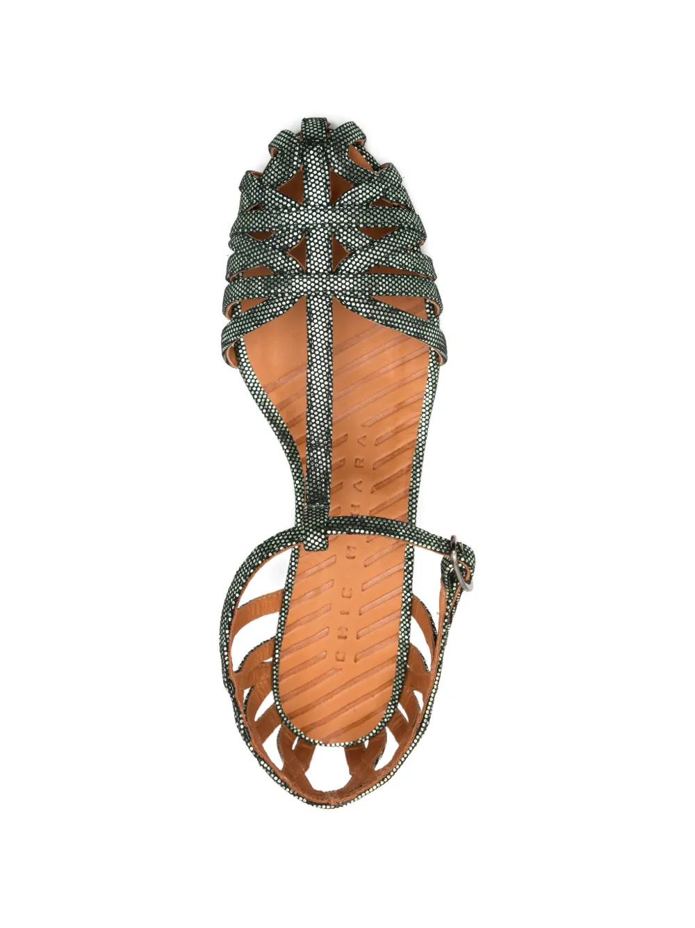 Chie Mihara U-nenu cut-out heeled sandals Groen