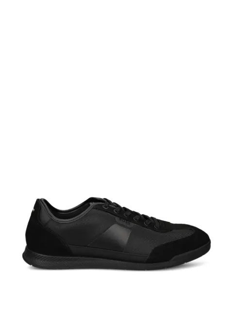 BOSS panelled leather sneakers