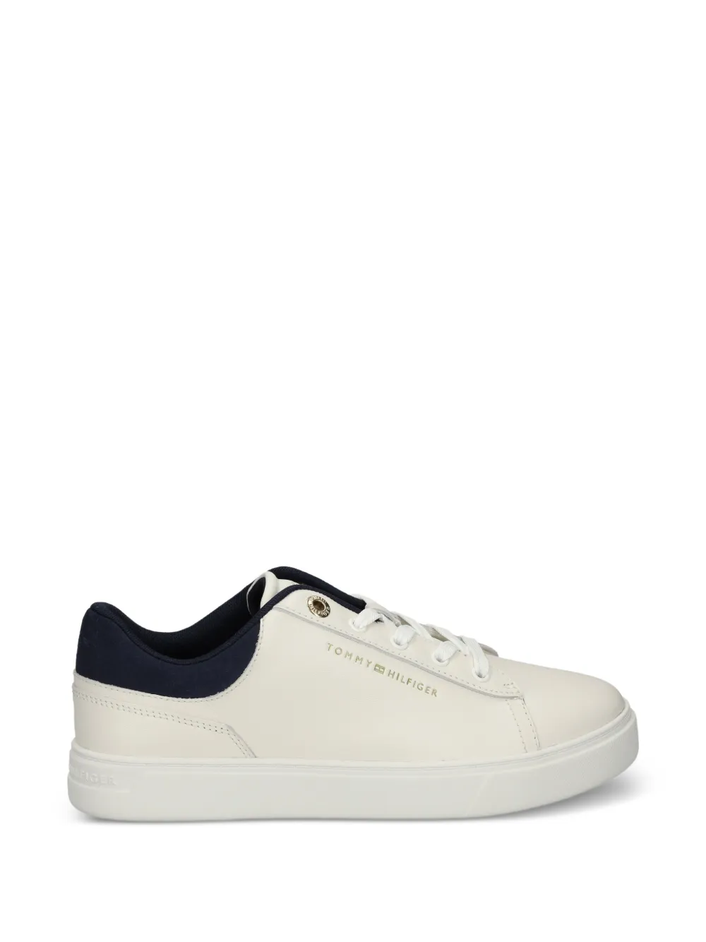 Tommy Hilfiger lace-up leather sneakers - Toni neutri