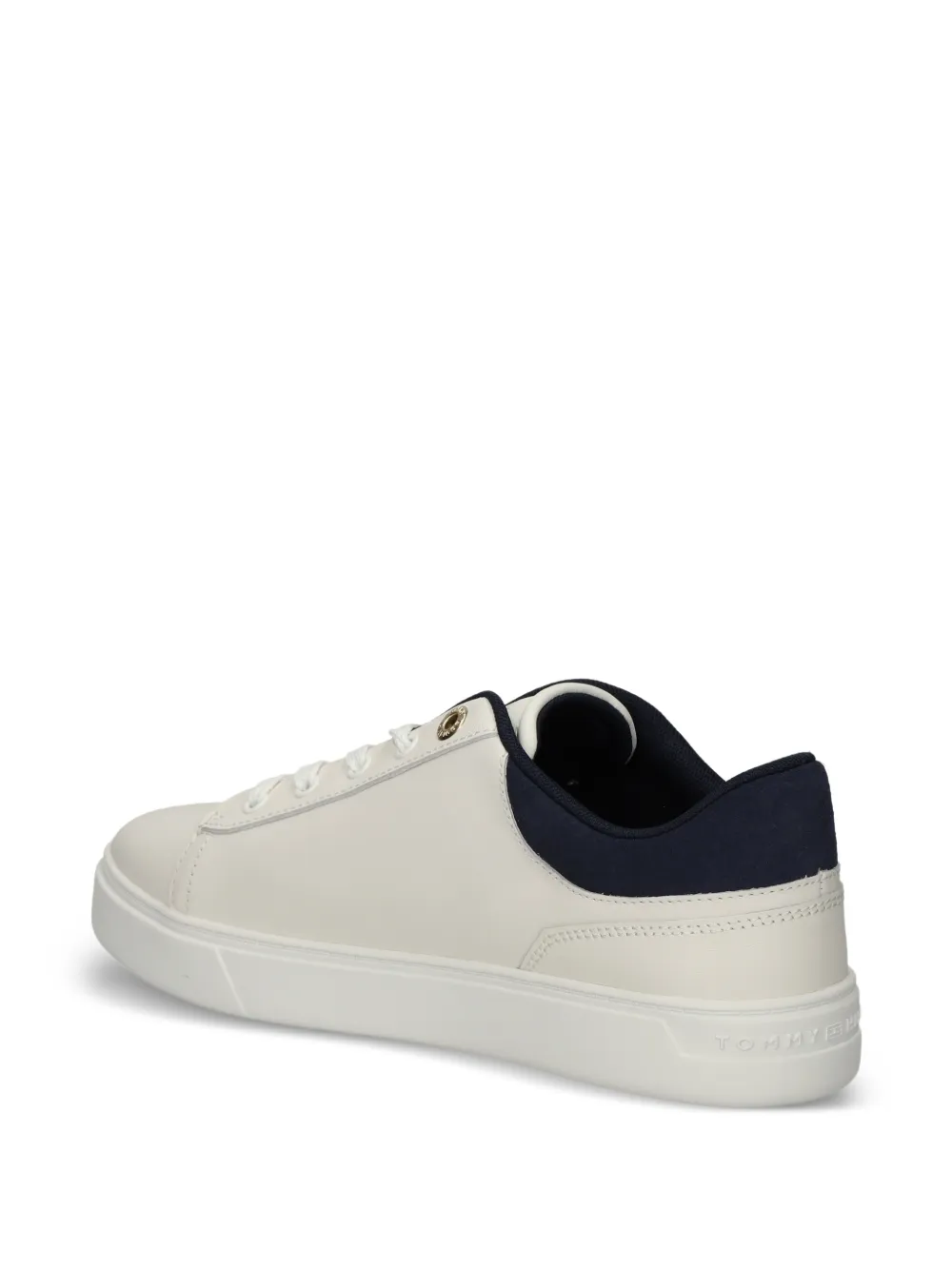  Tommy Hilfiger Lace-up Leather Sneakers - Neutrals 