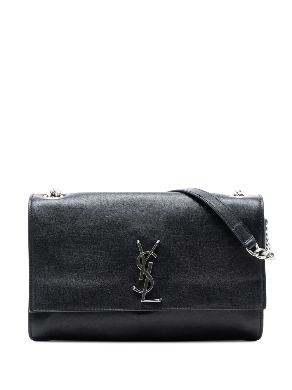 Saint Laurent Pre-Owned 2018 Lambskin Monogram Flap crossbody bag - Nero