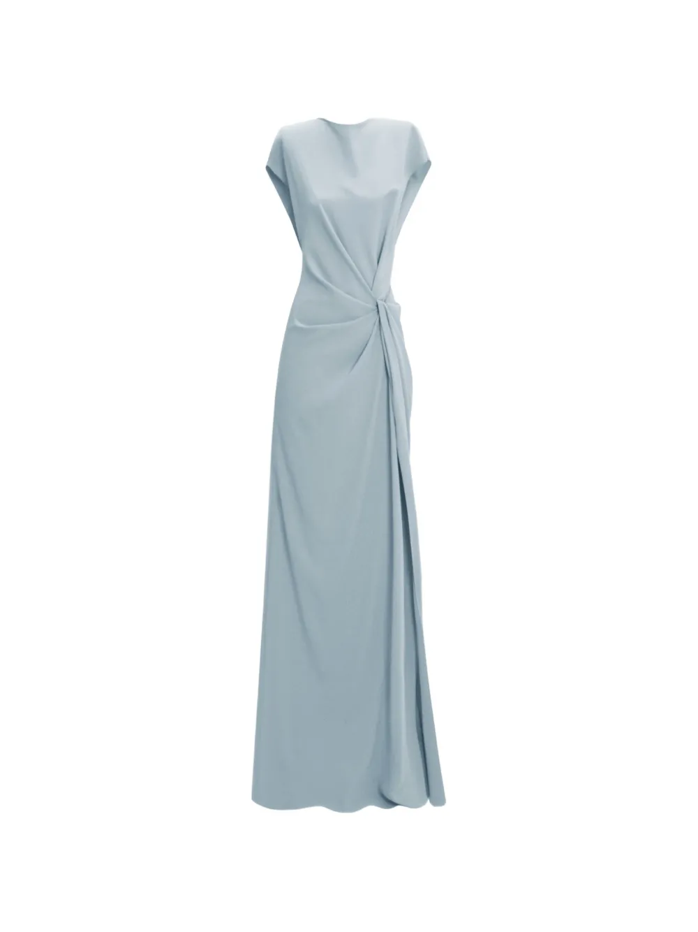 Gemy Maalouf Loose Cut Draping Maxi Dress In Blue