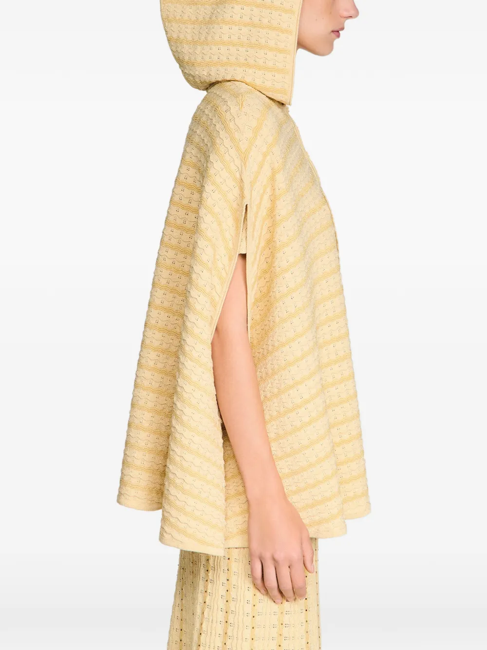 SANDRO Cape met capuchon en stras Beige