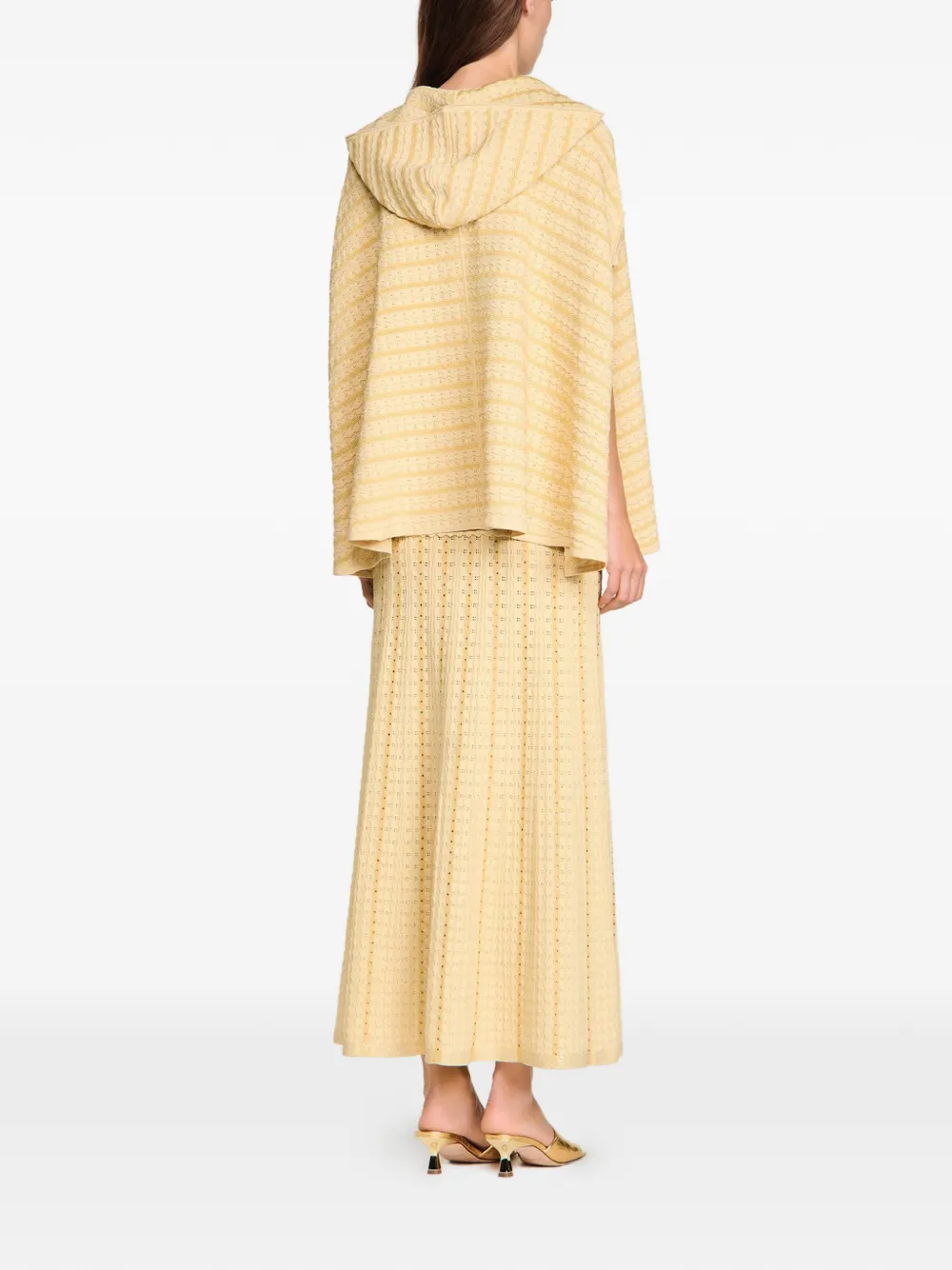 SANDRO Cape met capuchon en stras Beige