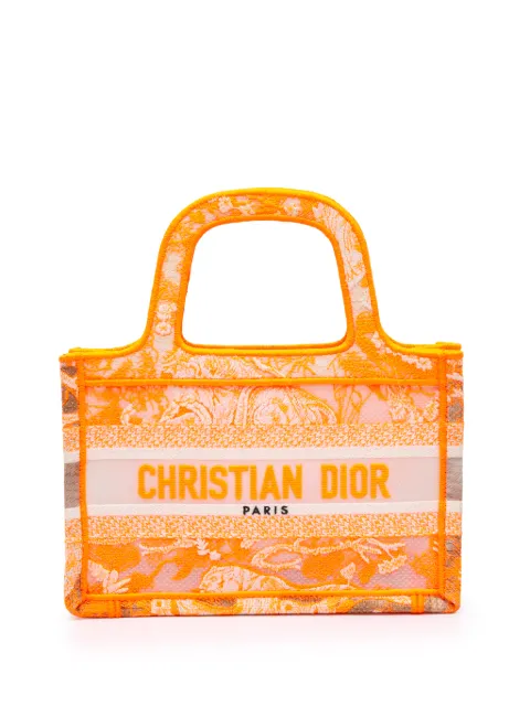 Christian Dior Pre-Owned 2022 Mini Canvas Embroidered Dioriviera Toile De Jouy Book Tote handbag