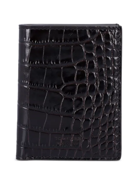 TOM FORD folding textured card holder