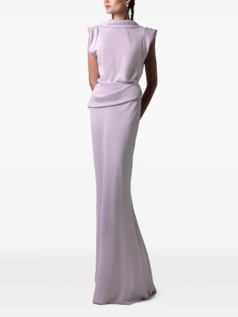 Gemy Maalouf asymmetrical draped maxi dress