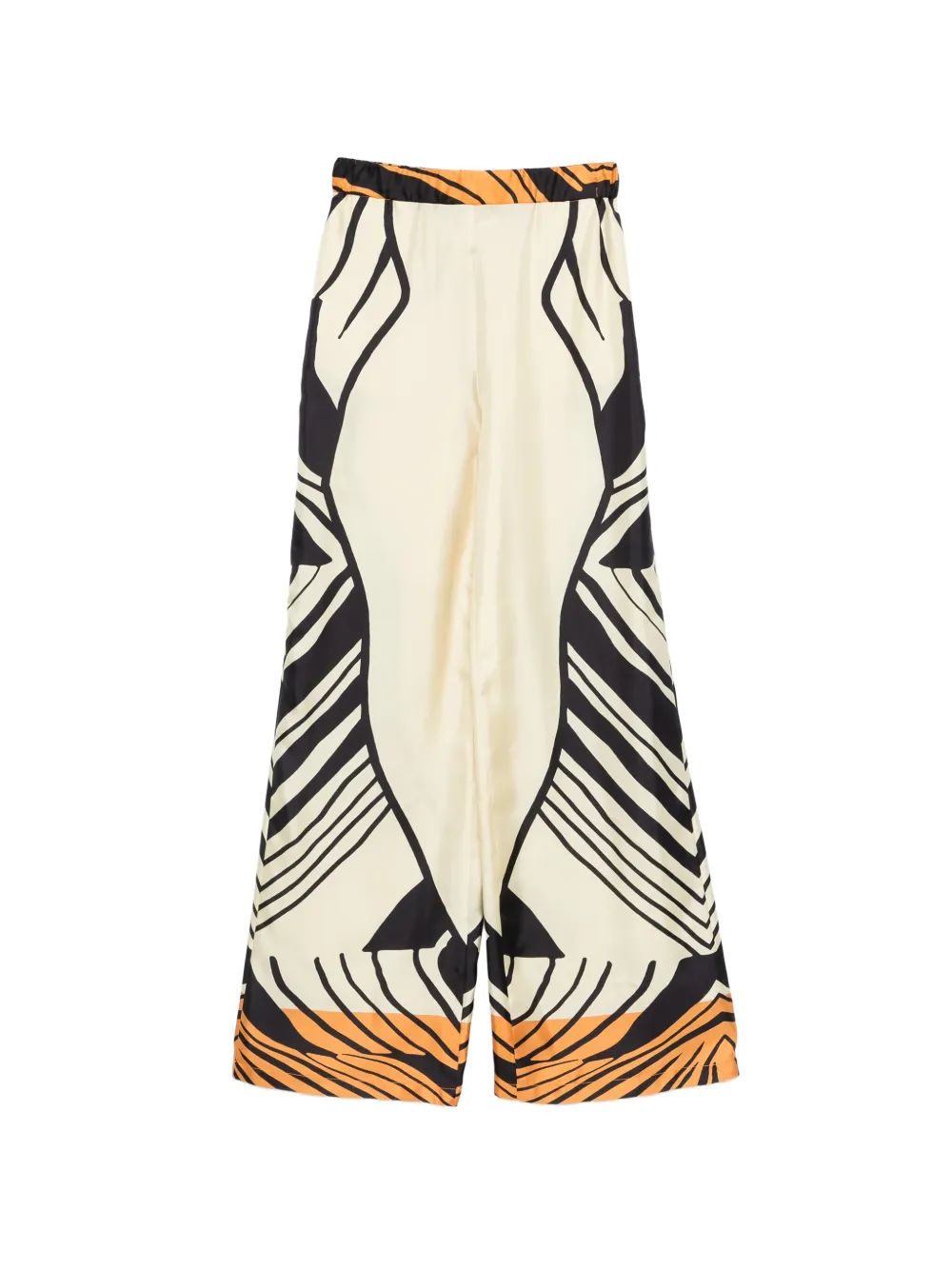 Raquel Diniz Palazzo broek met print Beige