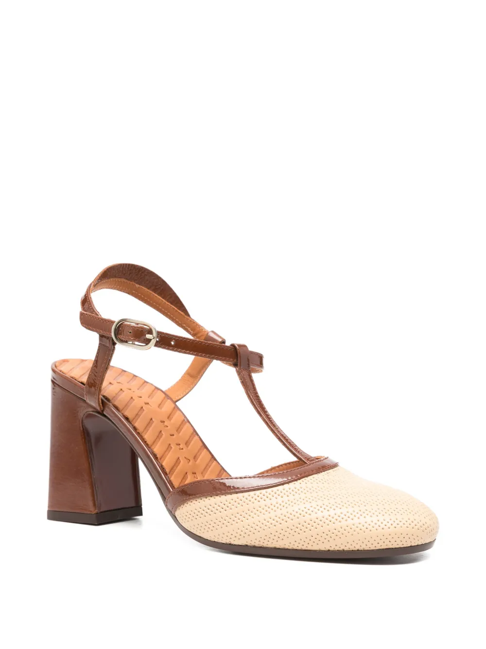 Chie Mihara Mahedi sandalen met blokhak en T-bandje Beige