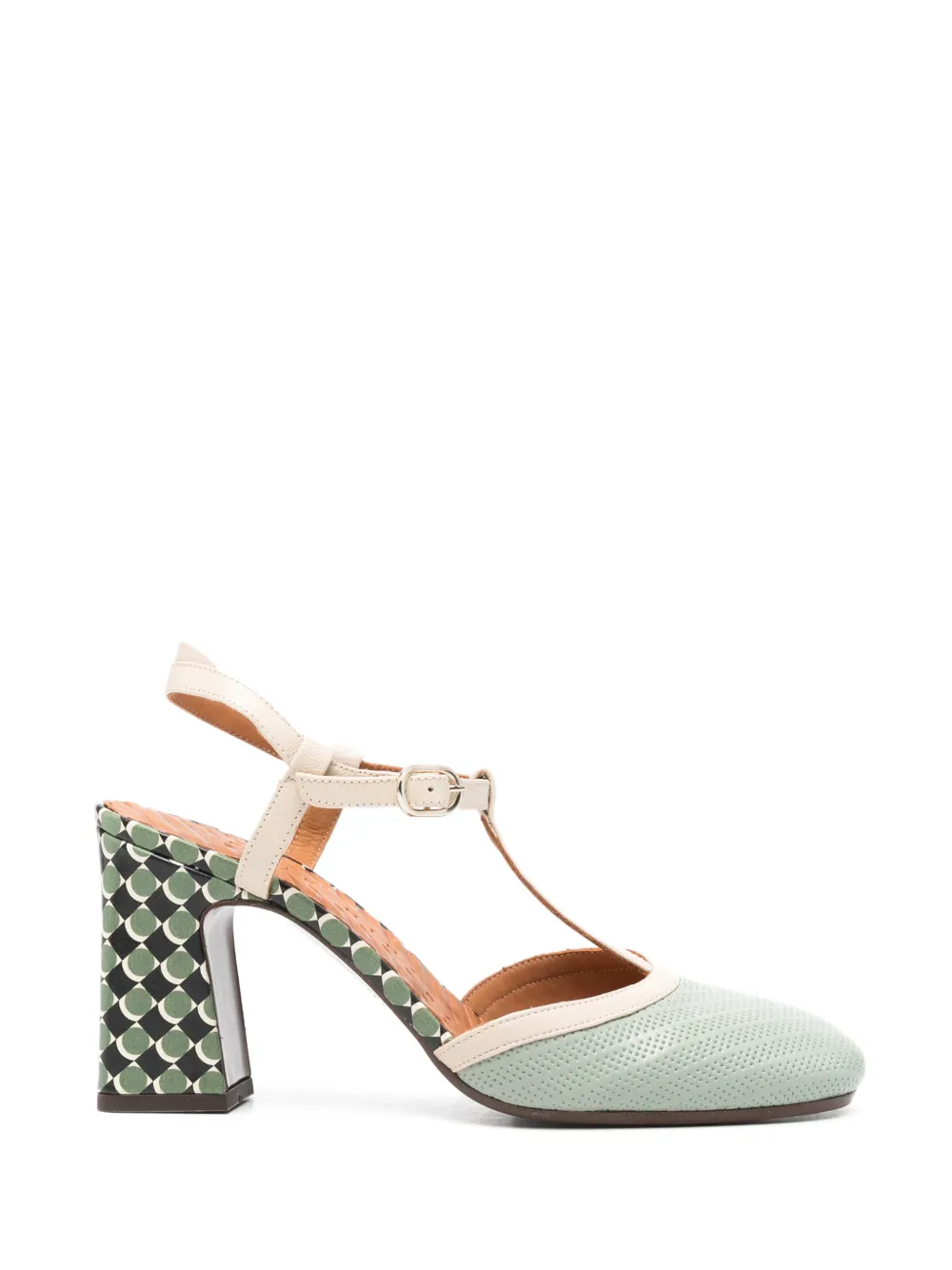 Chie Mihara Mahedi sandalen met blokhak en T-bandje Groen