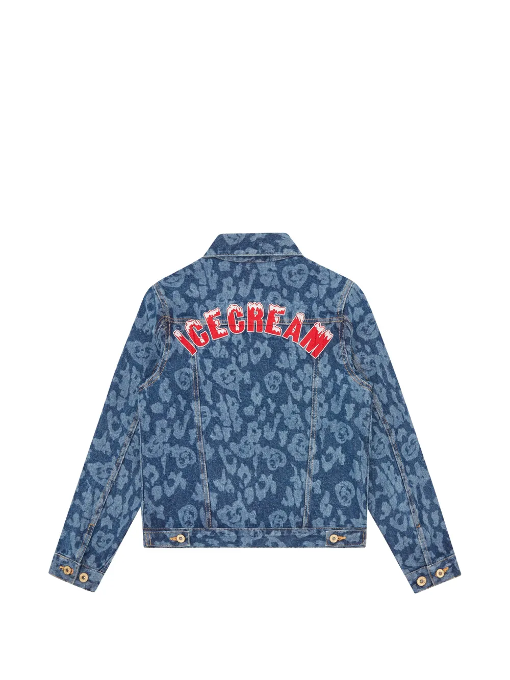  Icecream Logo-appliqué Denim Jacket - Blue 