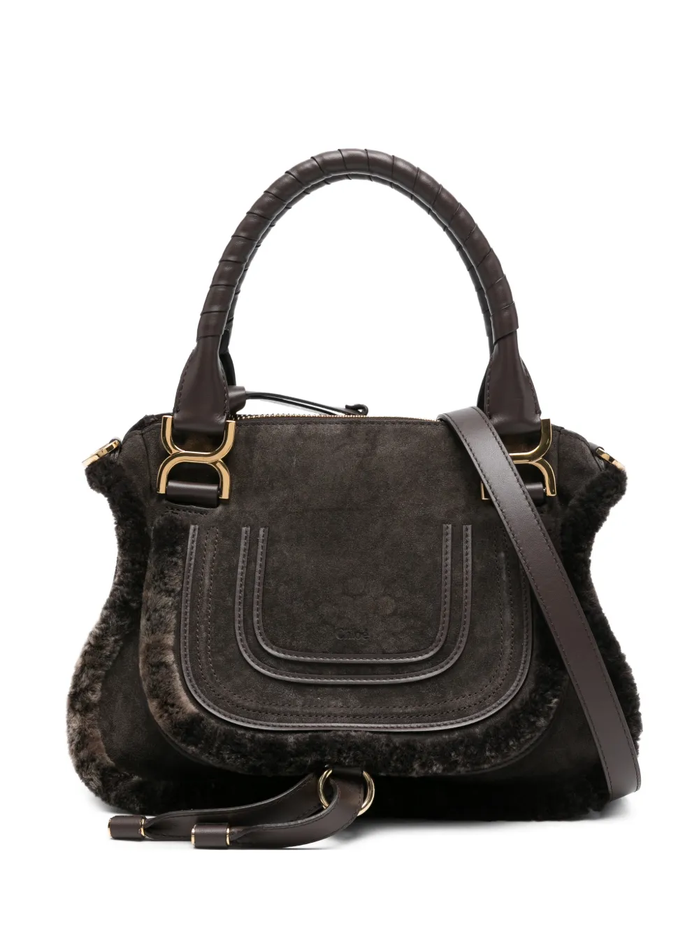 Chloé Borsa tote in pelle scamosciata - Marrone