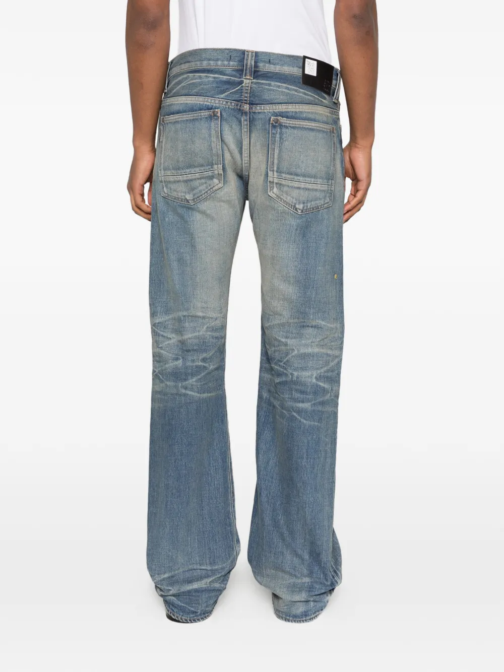 Mastercraft Union Straight jeans met logopatch Blauw