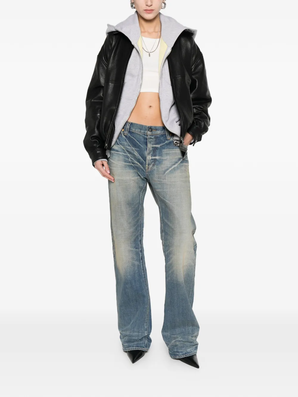 Mastercraft Union Straight jeans met logopatch Blauw