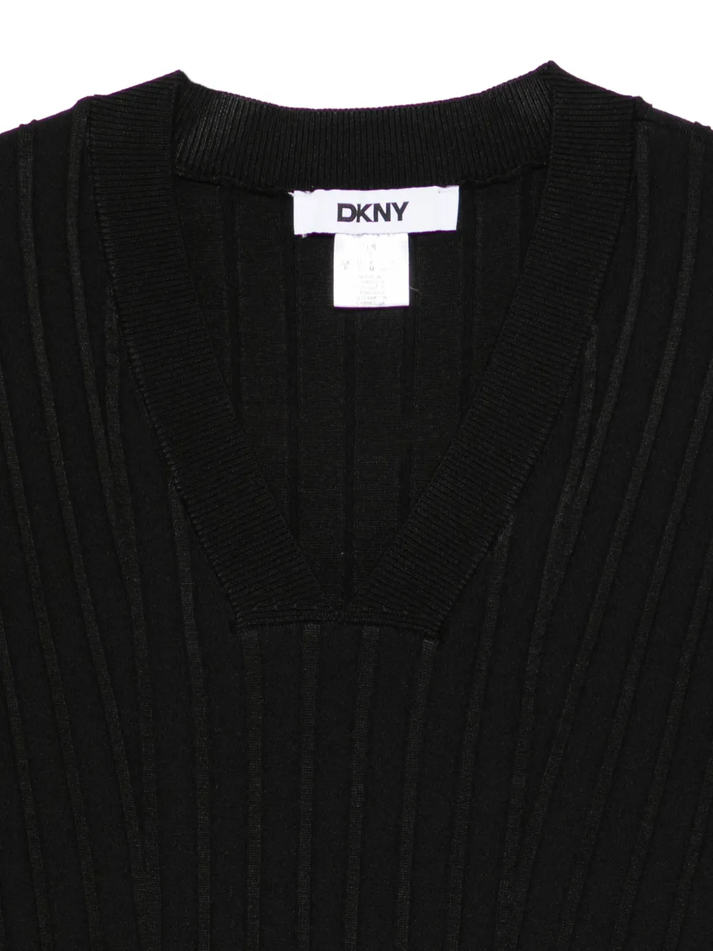 DKNY Top met V-hals Zwart