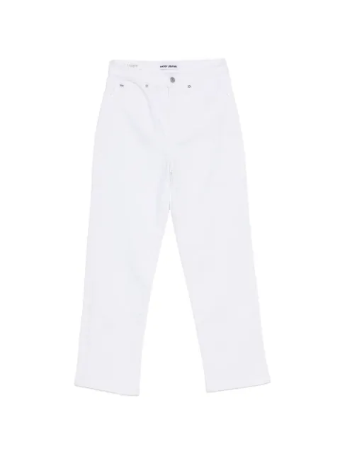 DKNY logo-patch straight-leg jeans