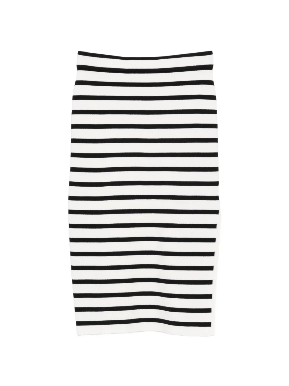 DKNY striped knit midi skirt - Bianco