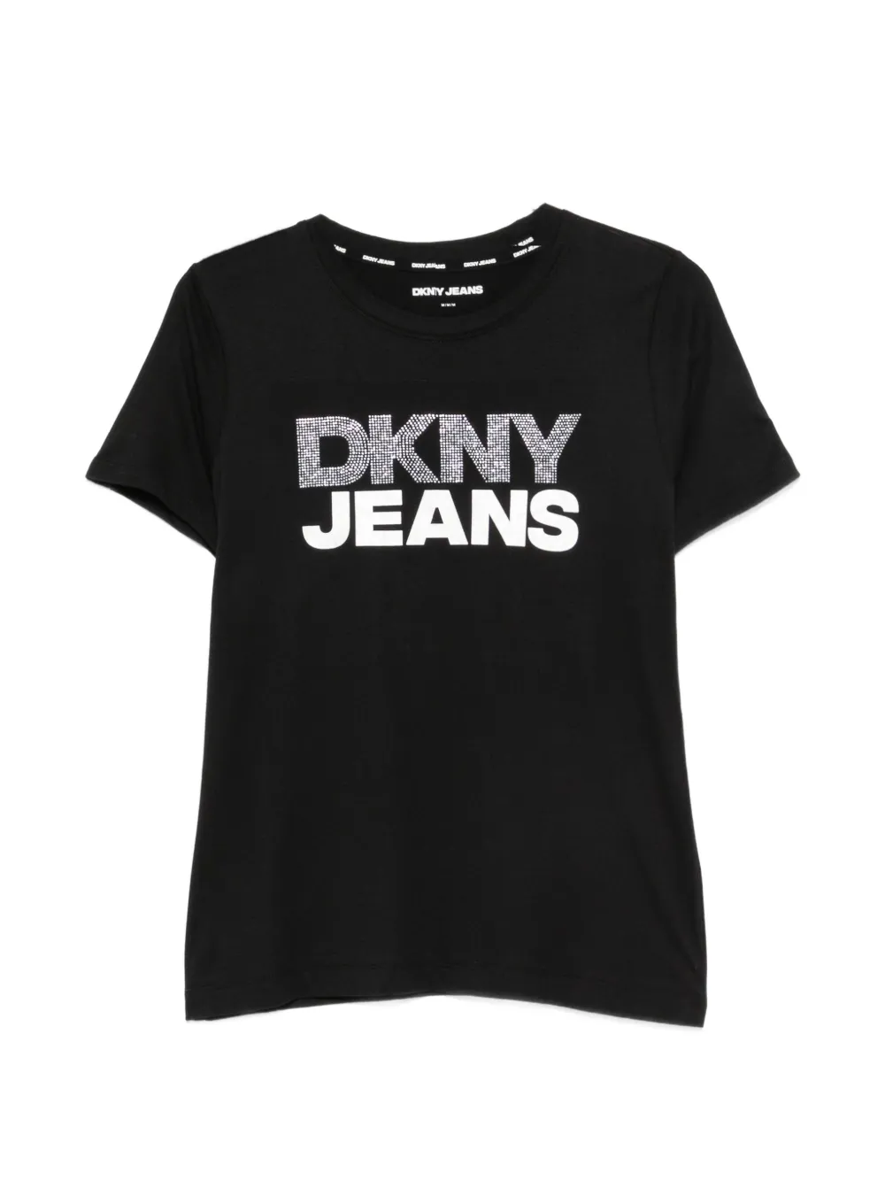 DKNY logo-print rhinestone-embellished T-shirt - Nero