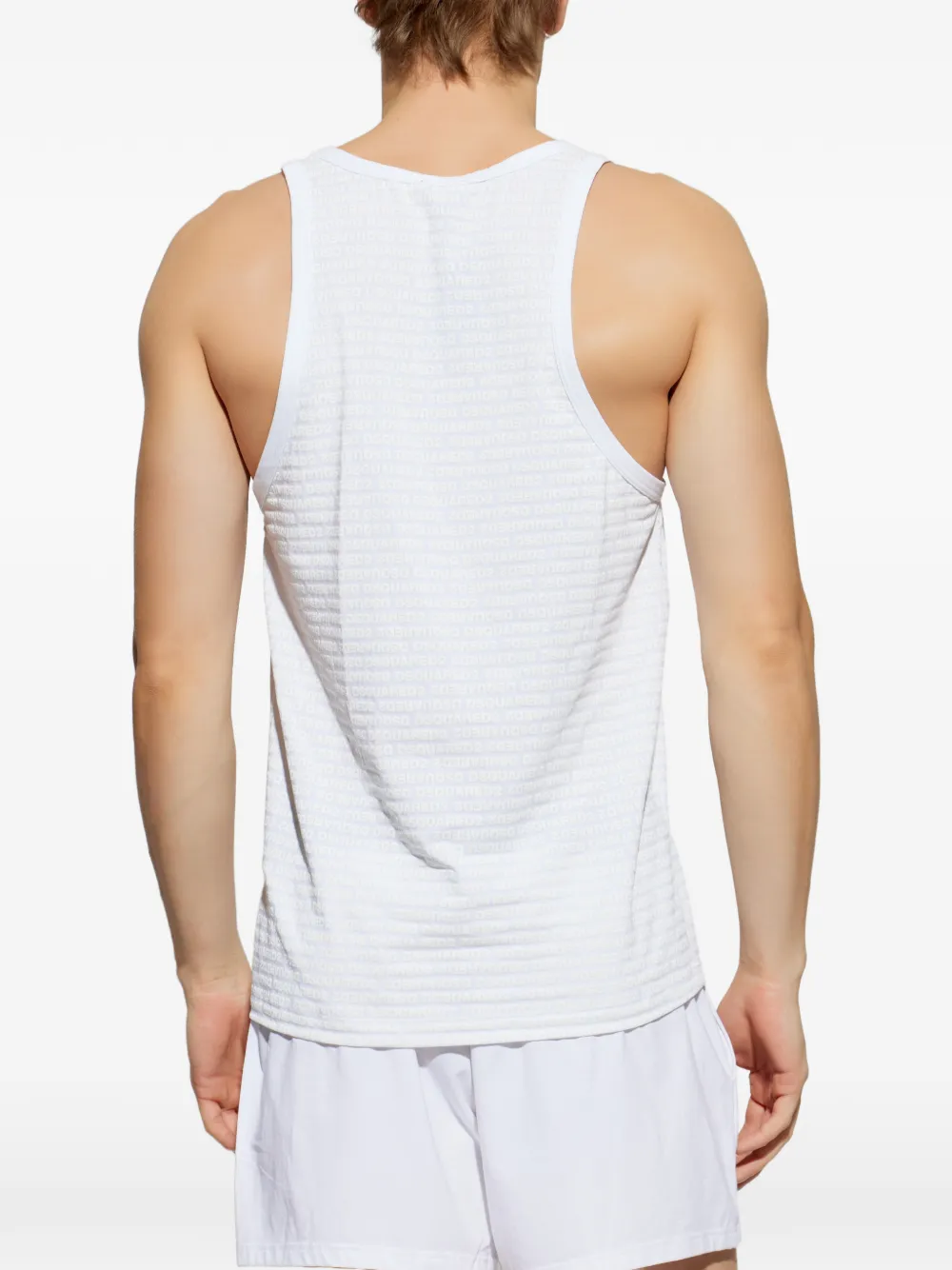  Dsquared2 Logo Pattern Vest - White 