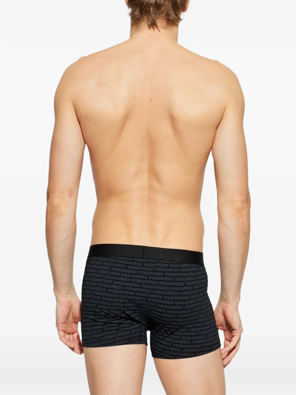  Dsquared2 Bóxer Con Logo Estampado - Negro 