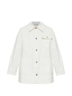 Jil Sander button-fastening Denim Jacket | White | FARFETCH
