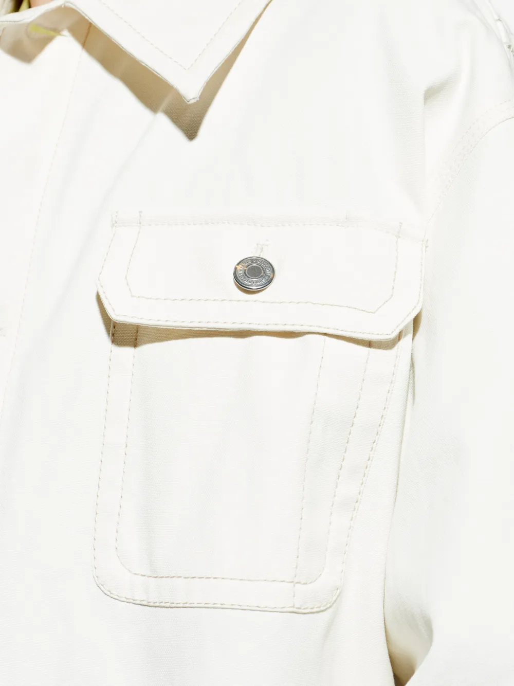 AMI Paris Shirtjack met borstzak Beige