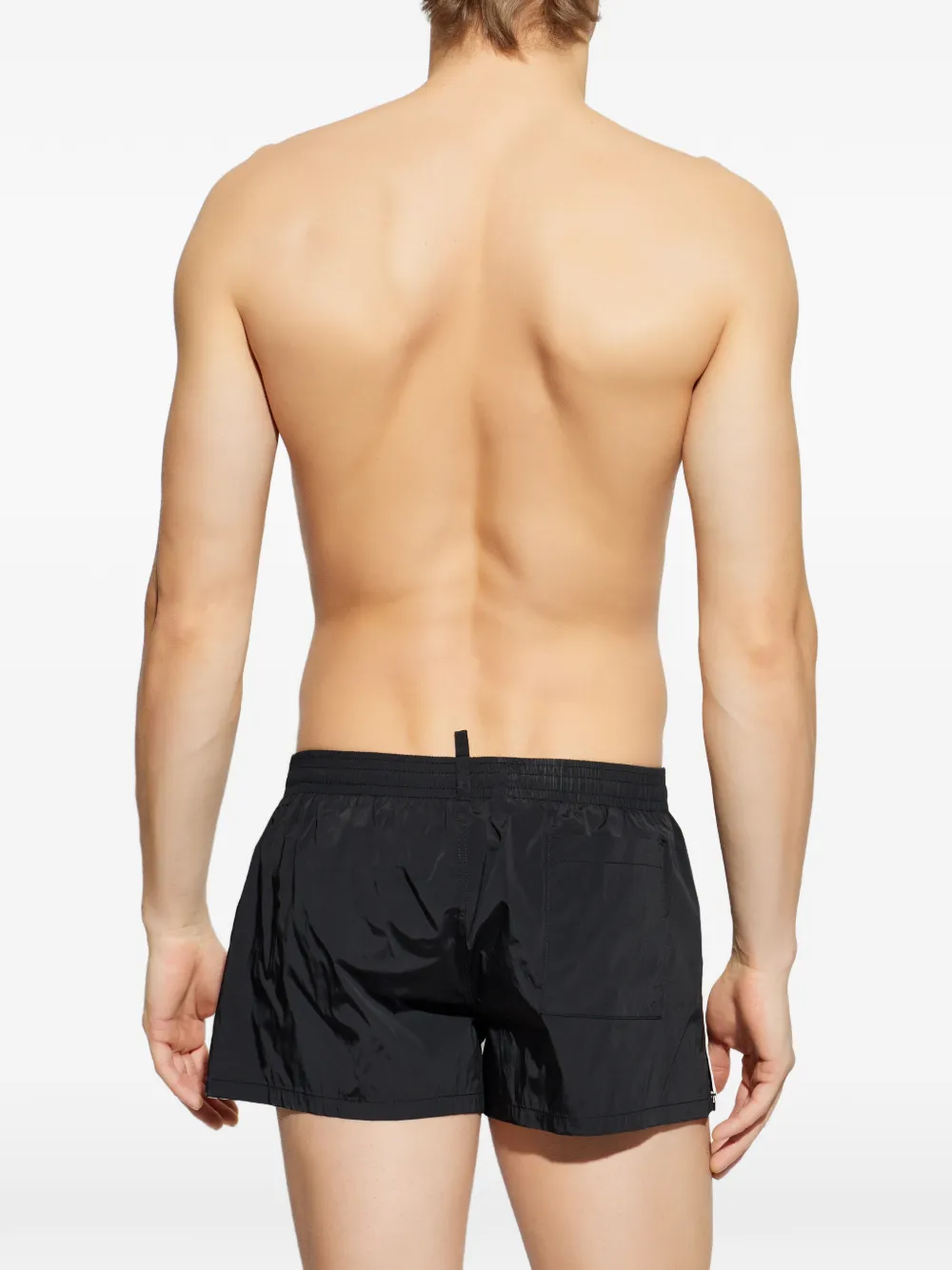 DSQUARED2 midi-zwembroek met logo Zwart