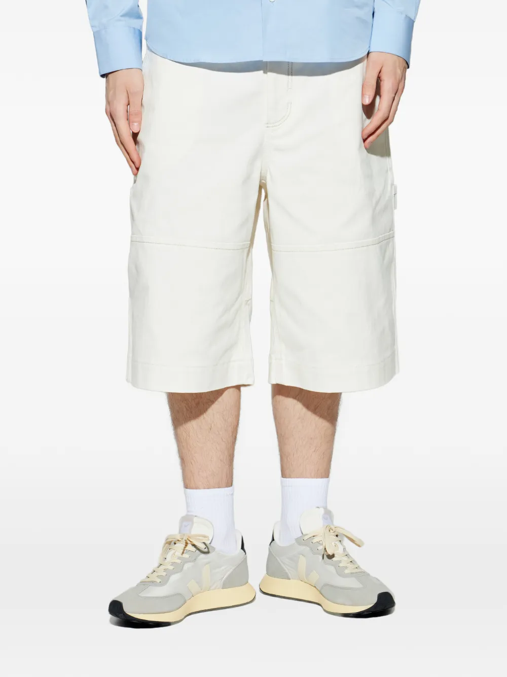 Button Denim Shorts