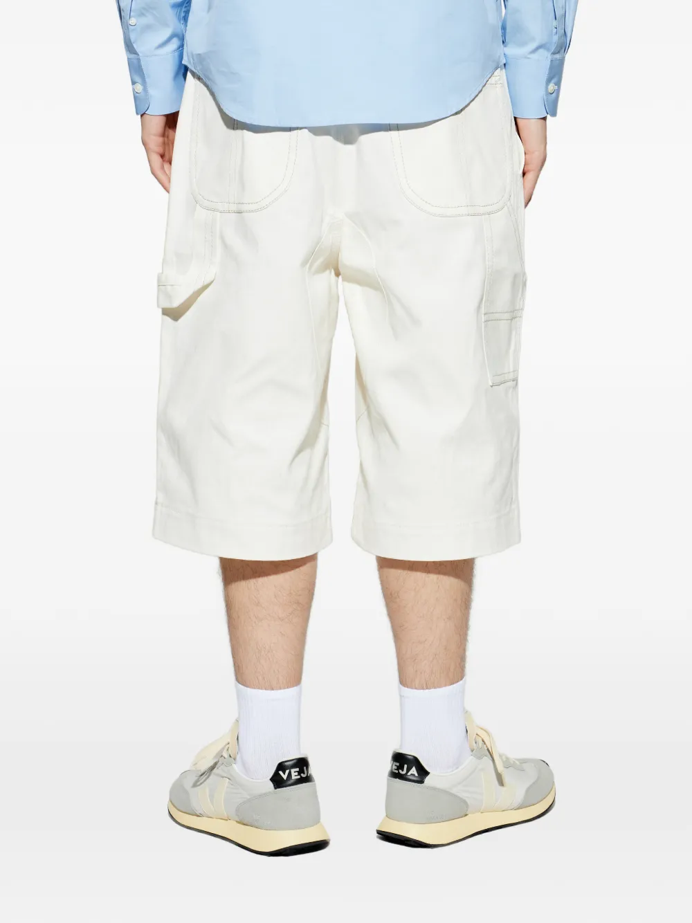 Button Denim Shorts