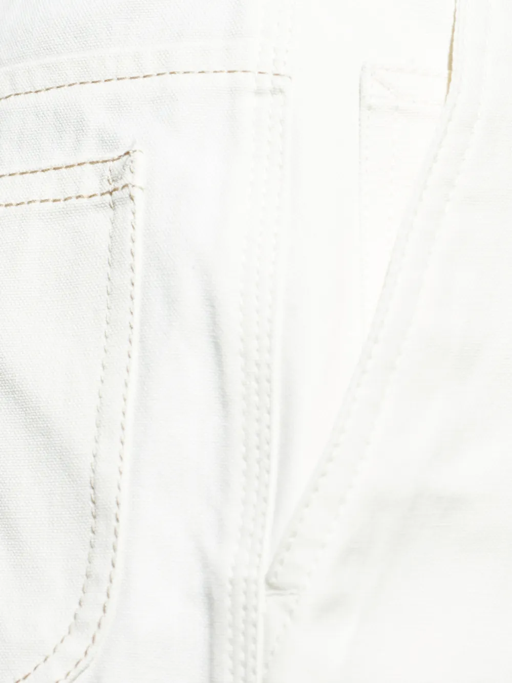 AMI Paris Denim shorts met knoop Wit