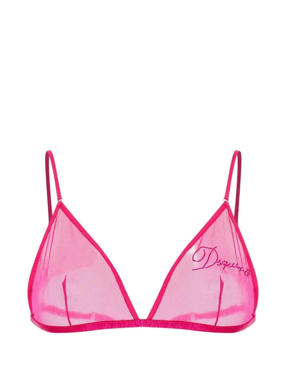 DSQUARED2 logo embroidery bra - Rosa