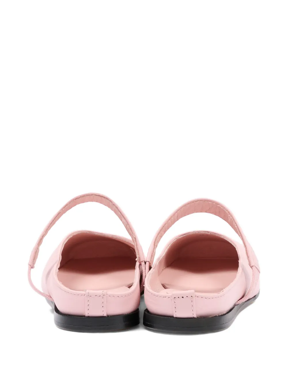 Marni Kids logo-strap ballet shoes Roze