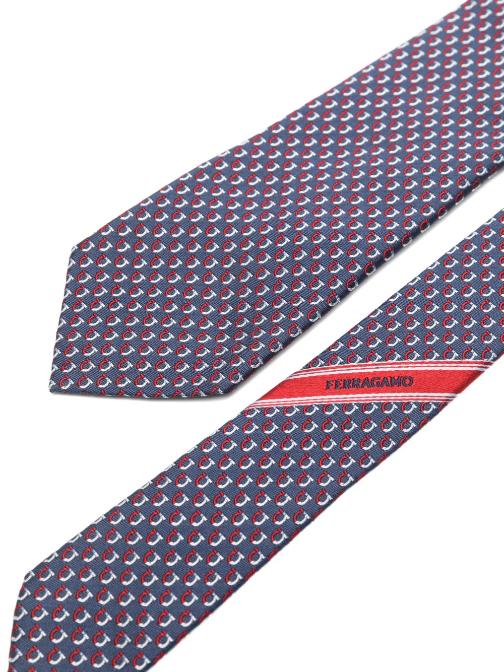  Ferragamo Patterned Tie - Blue 
