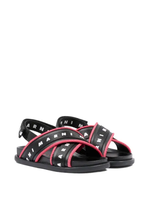 Marni Kids logo-strap sandals