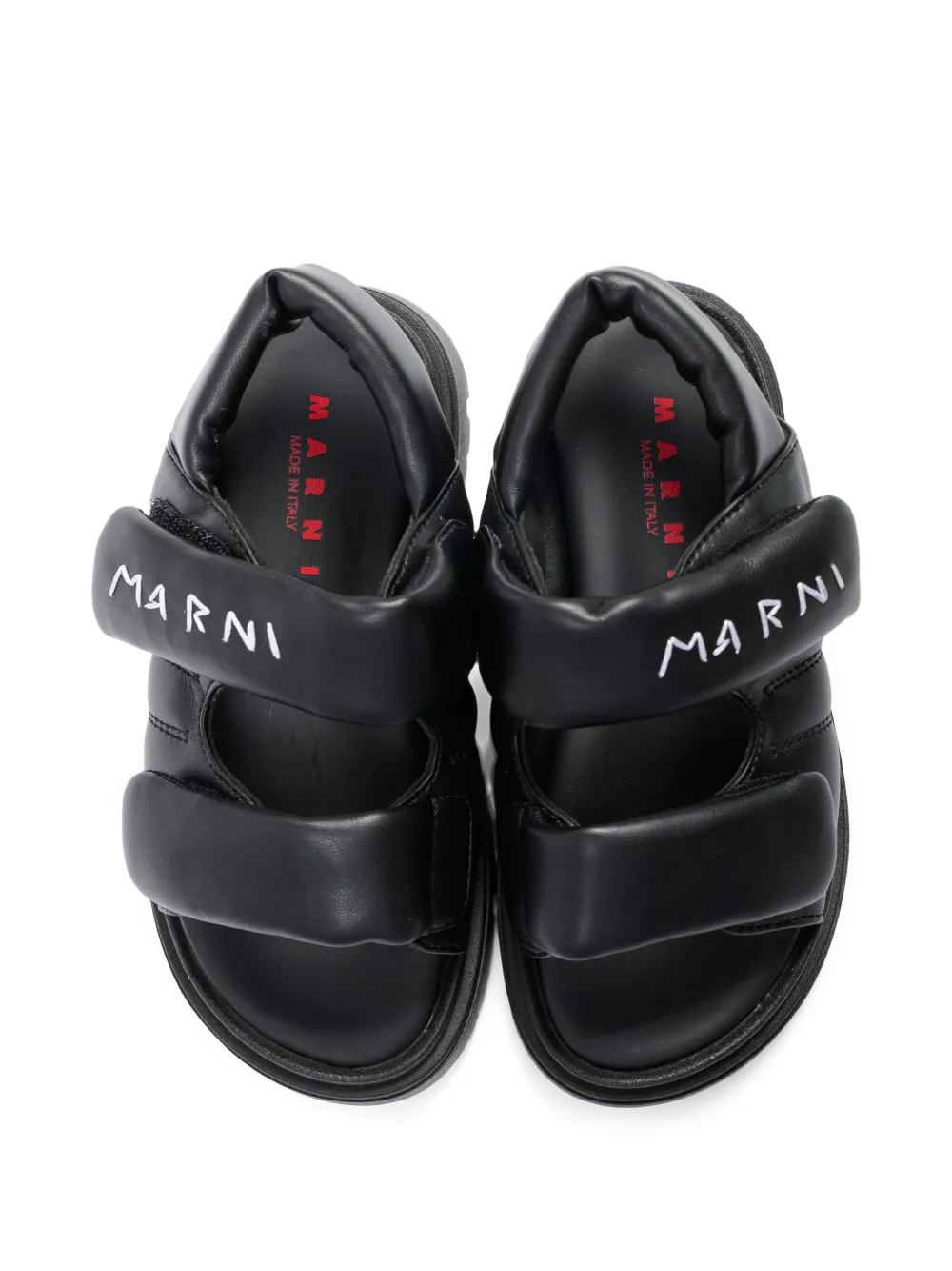Marni Kids padded-strap sandals Zwart