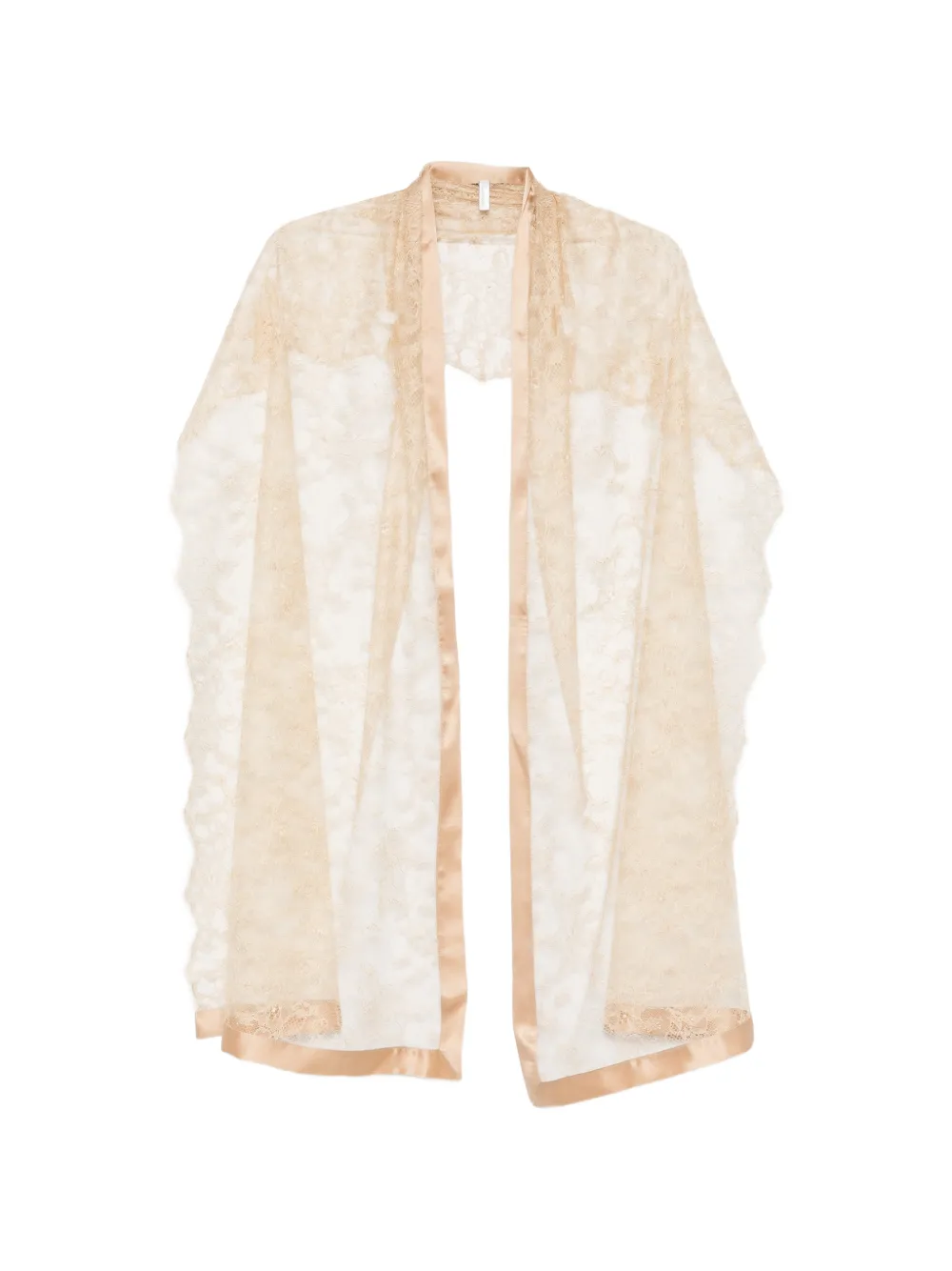 Carine Gilson Stola in seta e pizzo - Marrone