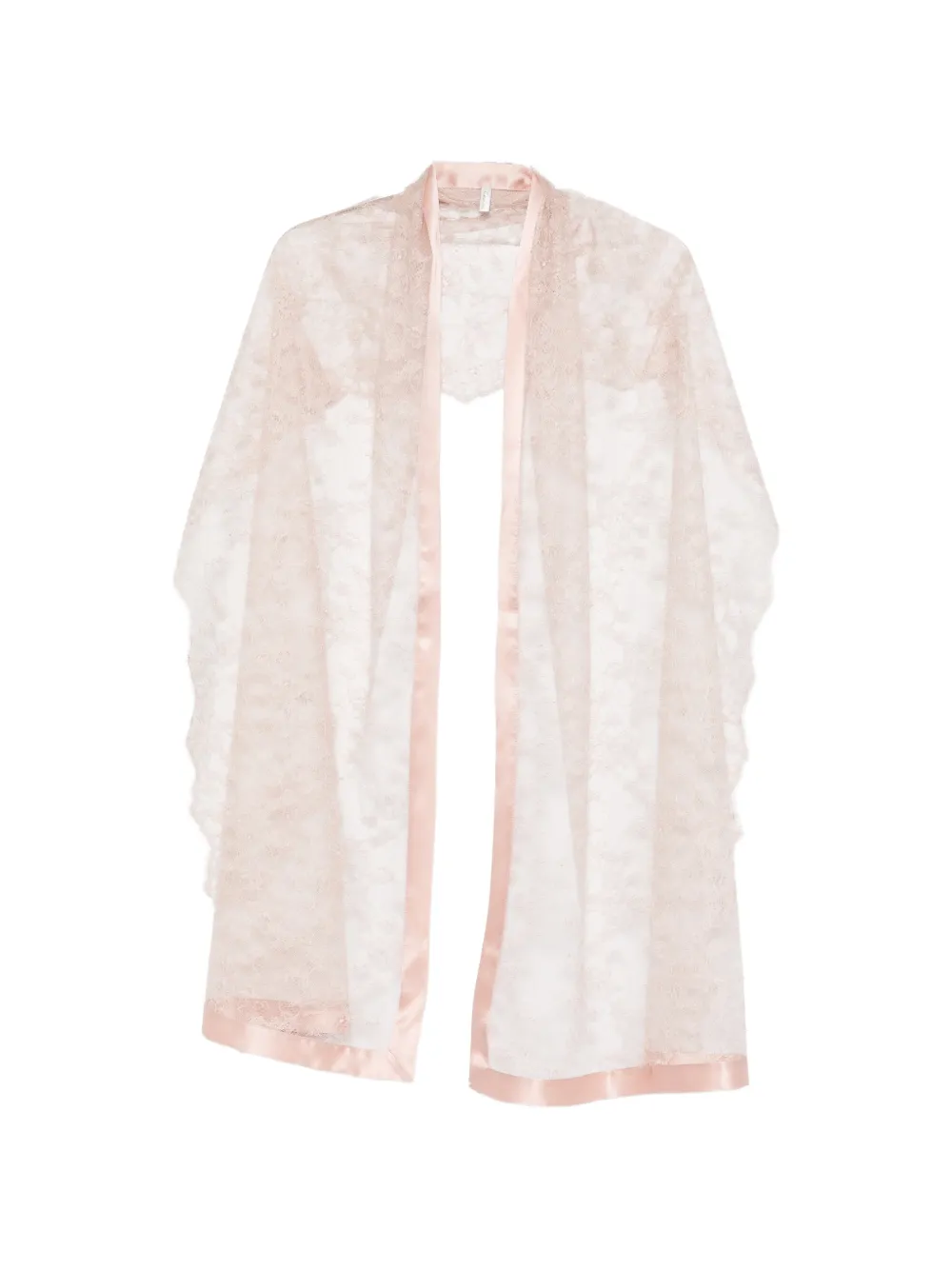 Carine Gilson Stola in seta con dettaglio in pizzo - Rosa