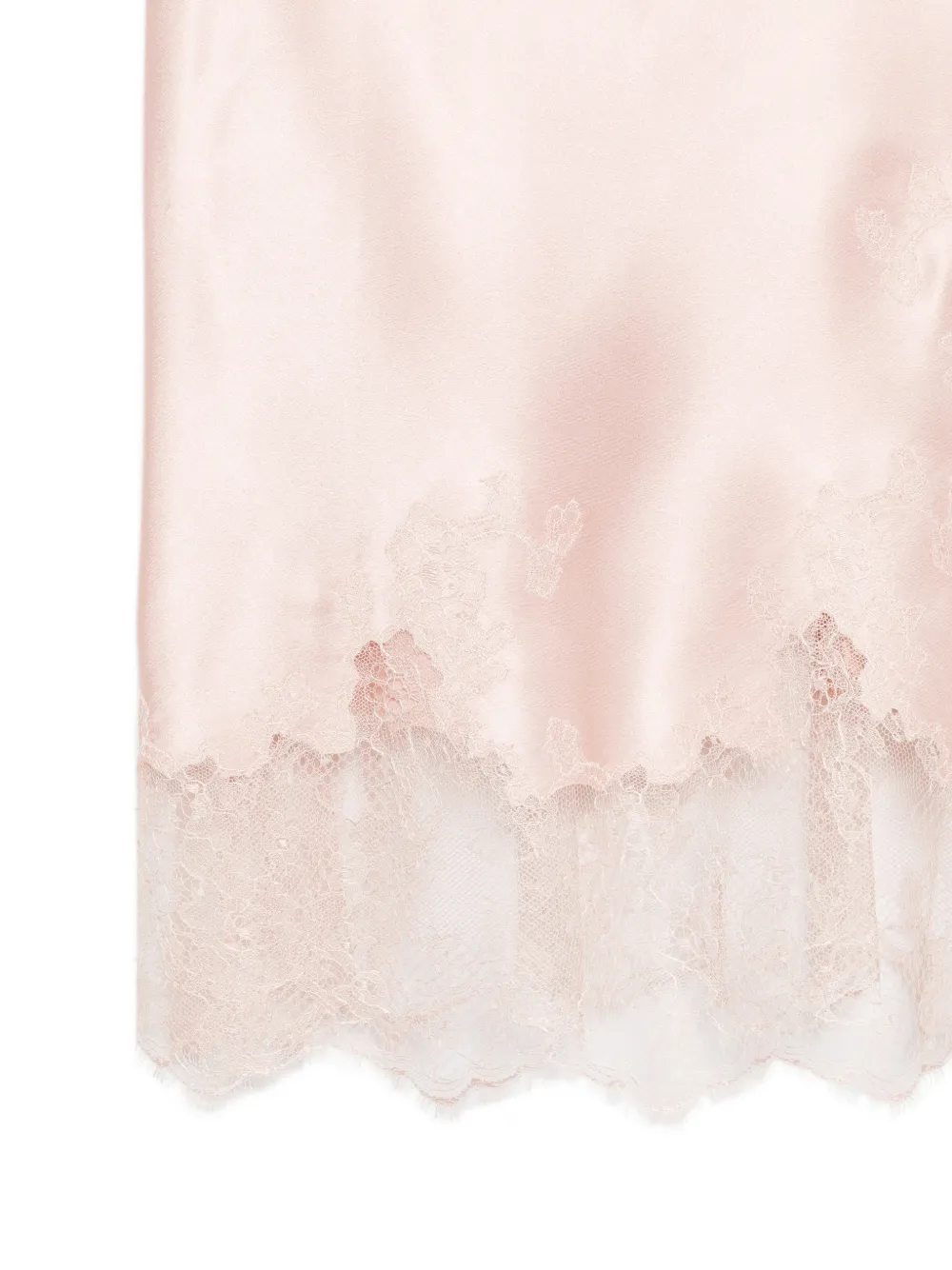 Carine Gilson Zijden jurk met kanten detail Roze