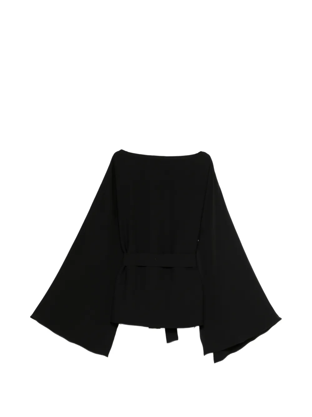  P.a.r.o.s.h. Flared-sleeve Tie Top - Black 