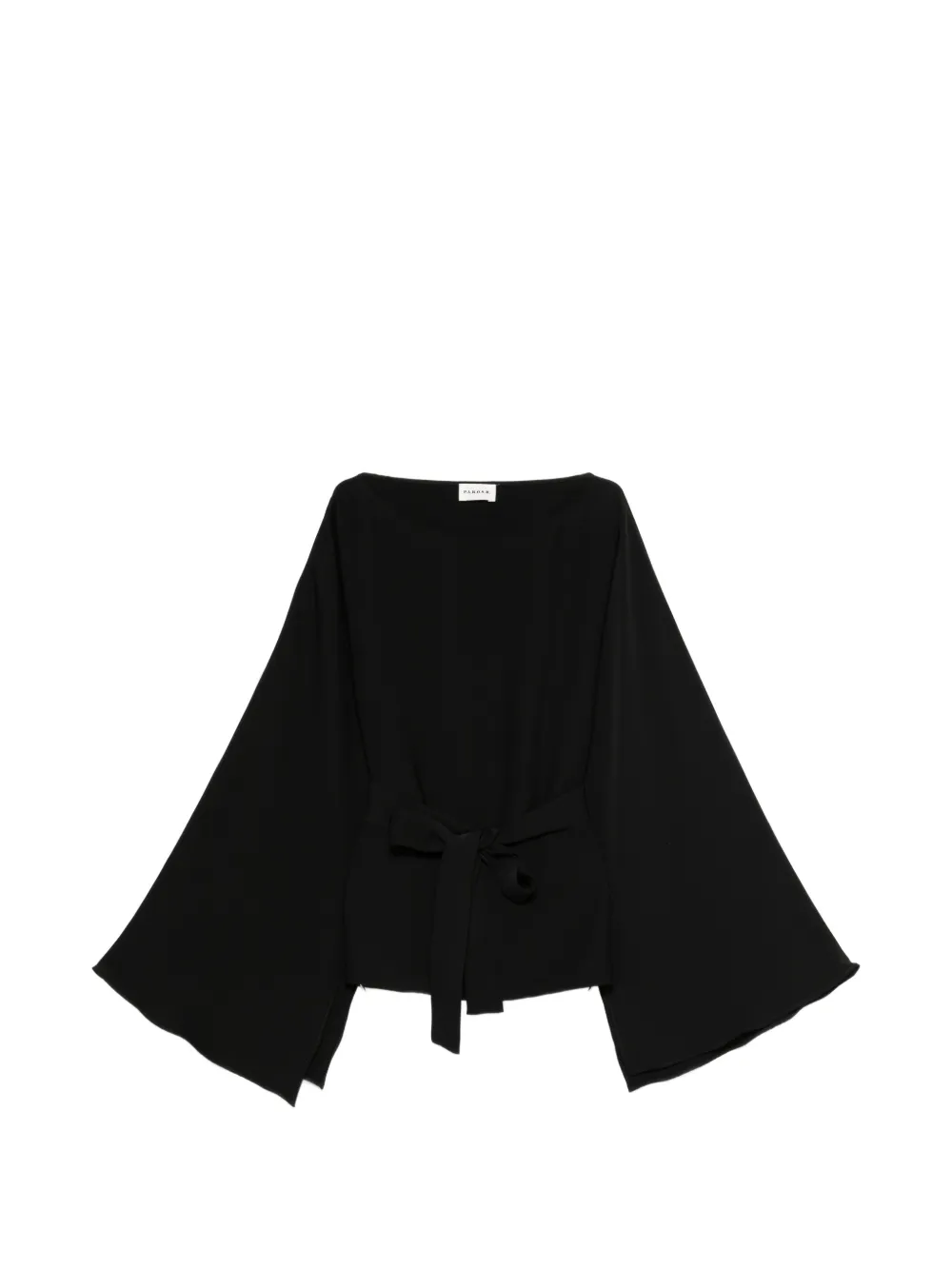 P.A.R.O.S.H. flared-sleeve tie top - Nero