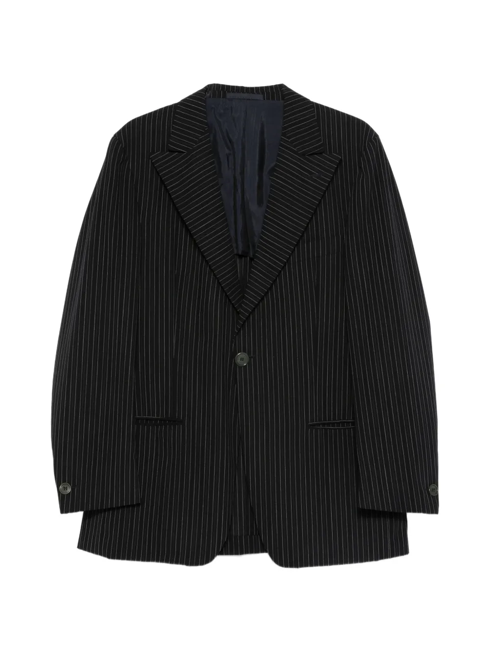 Romeo Gigli Pre-Owned Giacca a righe anni '90 - Blu