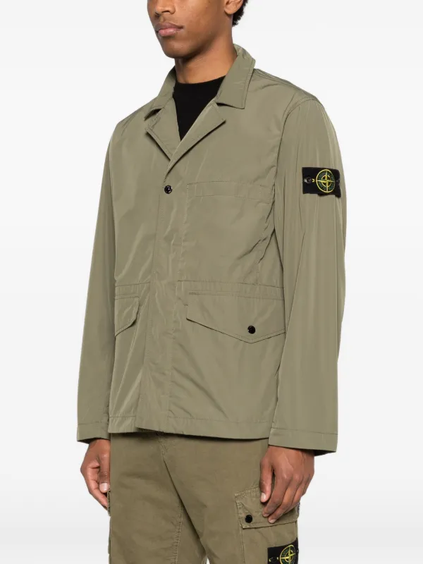 Stone Island A100001 Micro Twill Utility Blazer | Green | FARFETCH