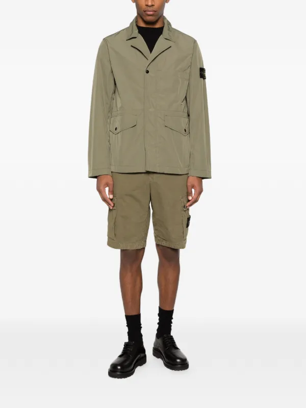 Stone Island A100001 Micro Twill Utility Blazer | Green | FARFETCH