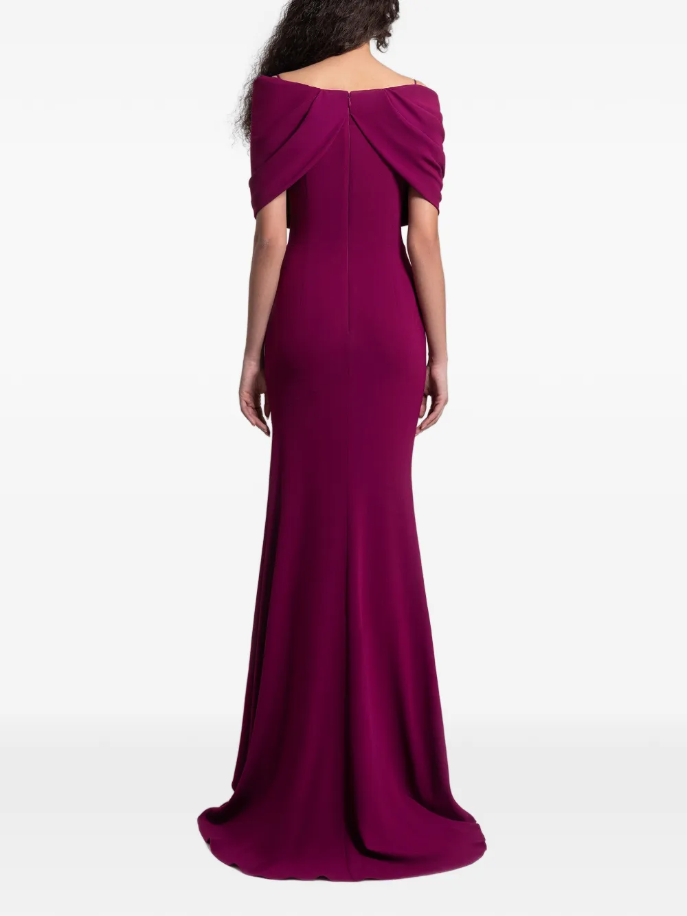 Gemy Maalouf Gedrapeerde off-shoulder maxi-jurk Roze