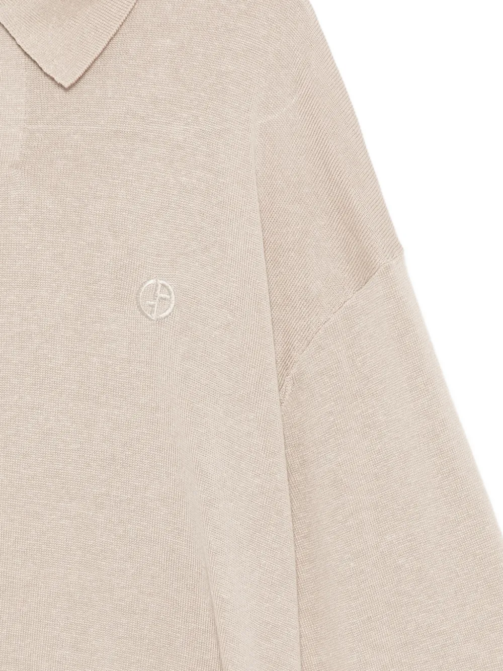 Giorgio Armani Poloshirt met geborduurd logo Beige