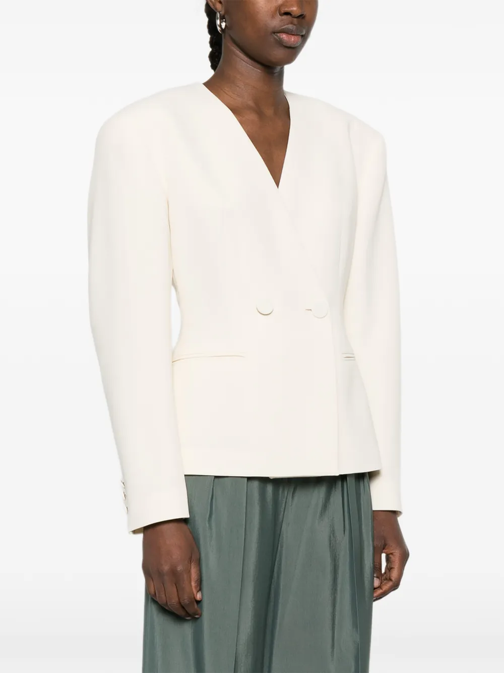  The Andamane Venusta Double-breasted Blazer - Neutrals 