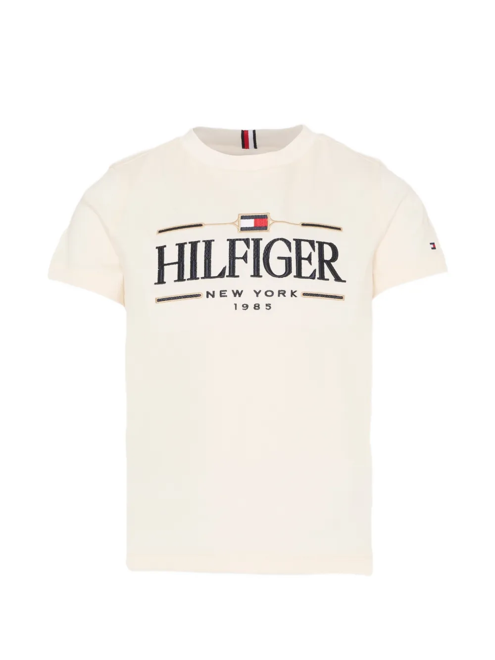 Tommy Hilfiger Junior Icon logo-embroidered T-shirt - Toni neutri