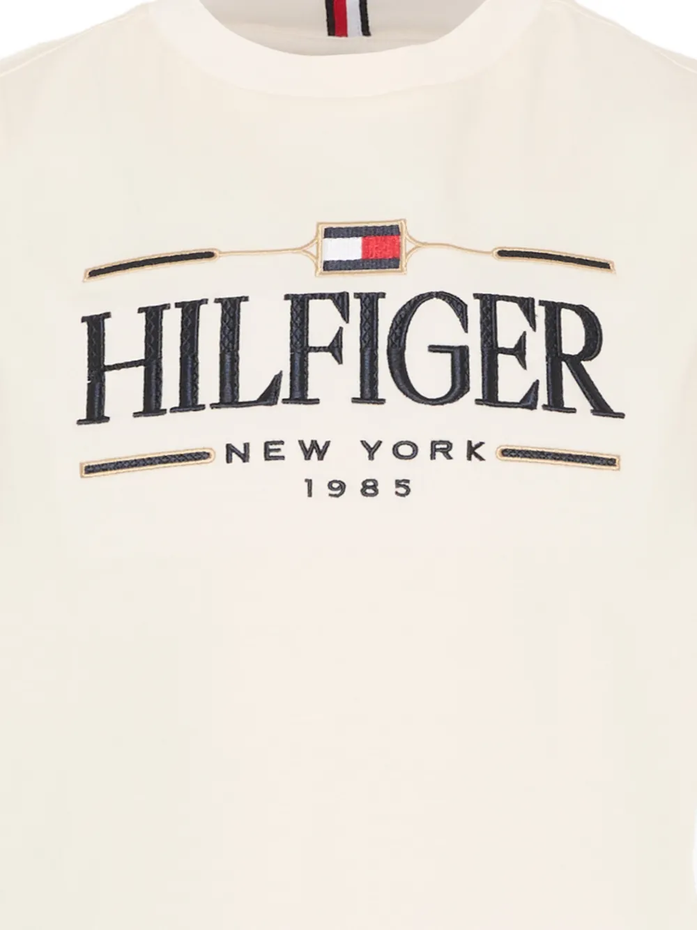 Tommy Hilfiger Junior Icon T-shirt met geborduurd logo Beige