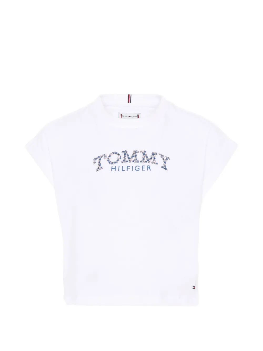 Tommy Hilfiger Junior floral logo T-shirt - Bianco