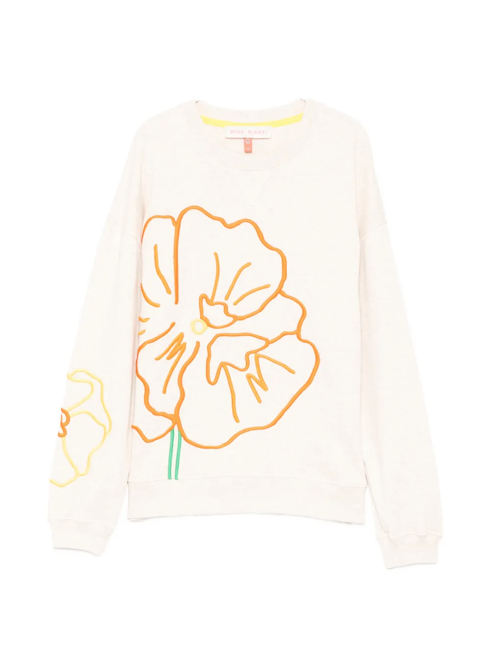 Mira Mikati floral-embroidered sweatshirt - Toni neutri
